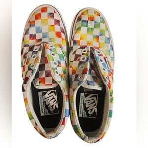 Vans ComfyCush Era Tie-Dye Checker Rainbow Skate Sneaker Shoe M4/W5.5